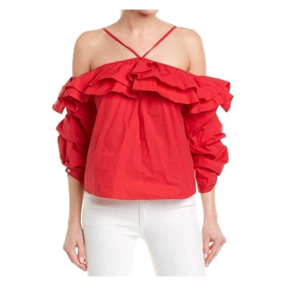 NWT JOIE Econa Halter Top in Cherry Red